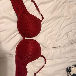 PINK Victoria's Secret Red Push-Up Bra